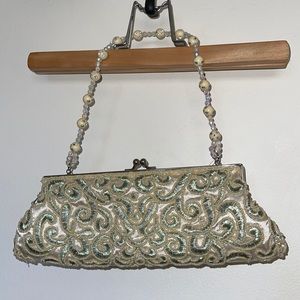 Beautiful beaded clutch bag